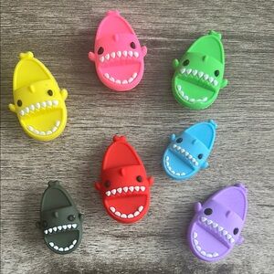 JIBBITZ. Baby Shark Slides. Set of 7. Super bright and cute. Crocs and similar.